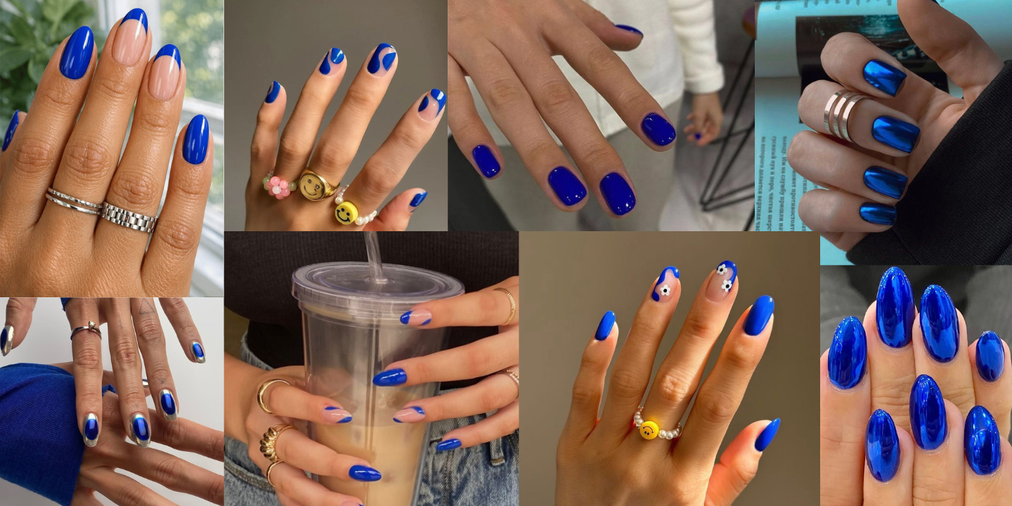 O azul cobalto resulta em unhas de verão perfeitas. Inspire-se nestas 20 manicures com este tom vibrante