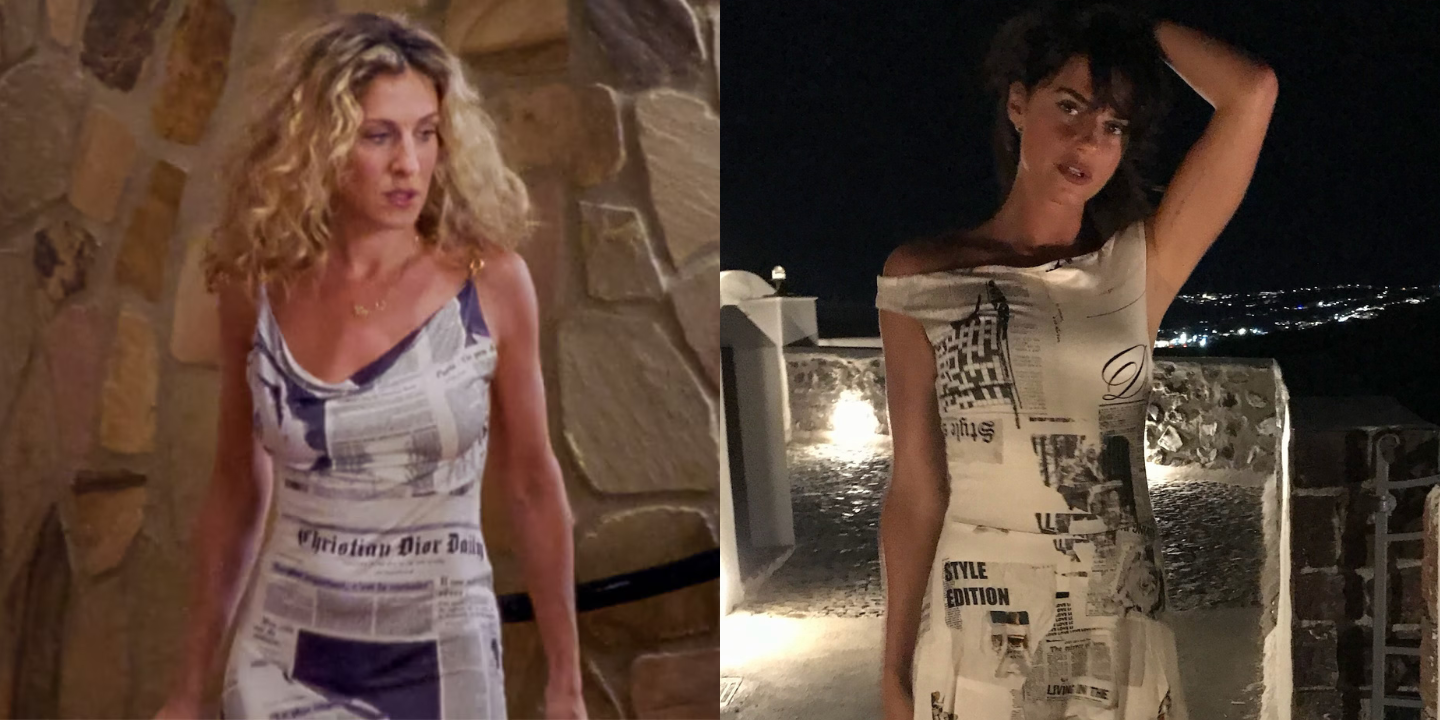 O vestido de Bárbara Inês faz lembrar um dos looks mais memoráveis de Carrie Bradshaw. Saiba de onde é