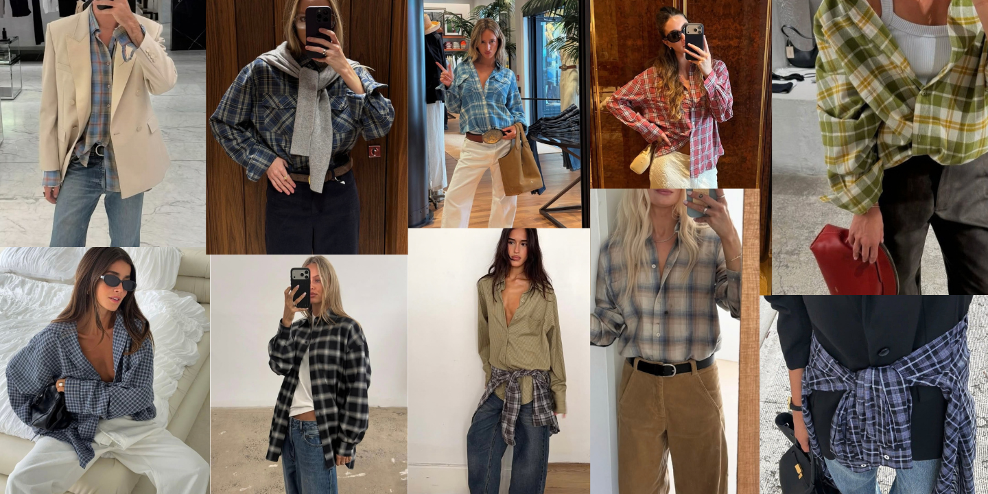 Provavelmente já tem a tendência deste outono no armário. Camisas xadrez estão de volta e adoramos estes 17 looks