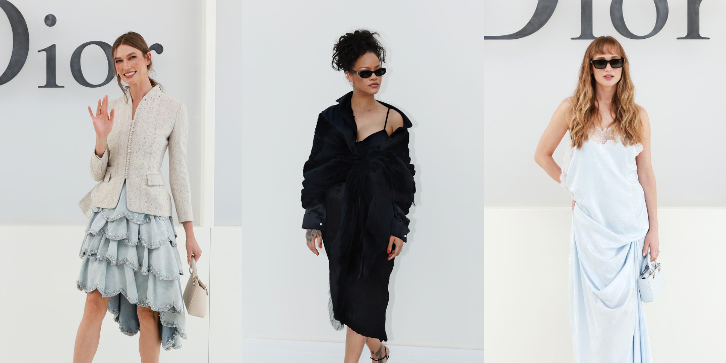 Jennifer Lawrence, Rihanna ou Karlie Kloss. Adorámos os looks destas 16 celebridades no desfile da Dior
