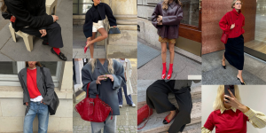 Pop of red é o truque mais simples para transformar os looks de outono e estas 20 fotos provam-no