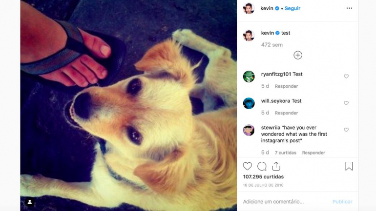 Sabe qual foi a primeira fotografia partilhada no Instagram?