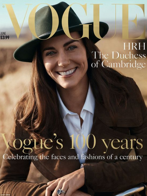 Em 2016, Kate Middleton foi capa da revista 'Vogue'