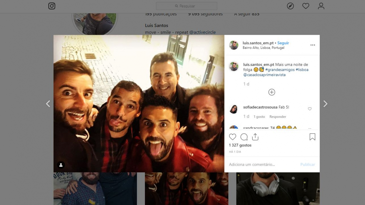 Luís partilhou a saída do grupo no Instagram