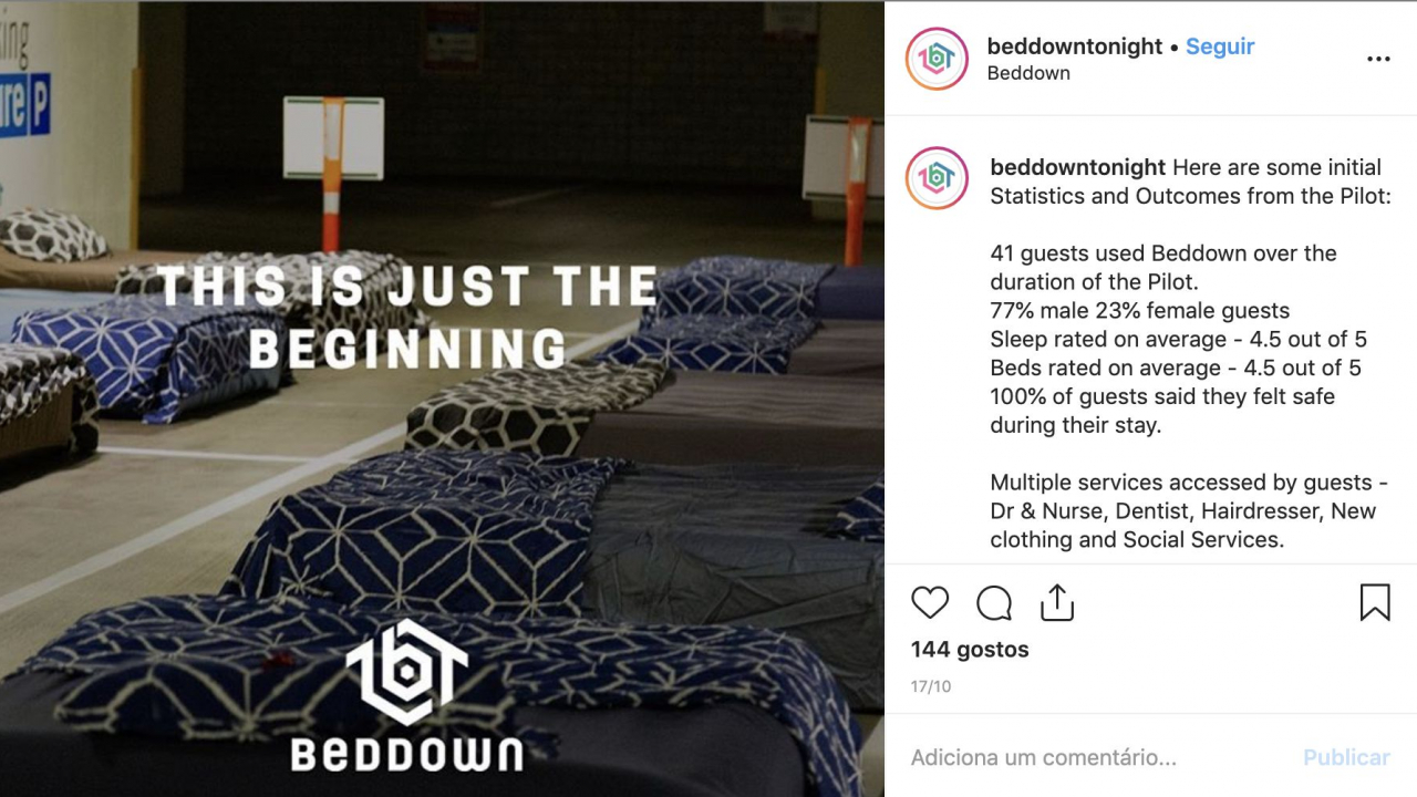 Fotografia partilhada no instagram da instituição
