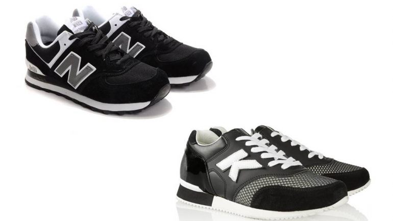 As semelhanças com o tipo de letra utilizado pela New Balance são evidentes
