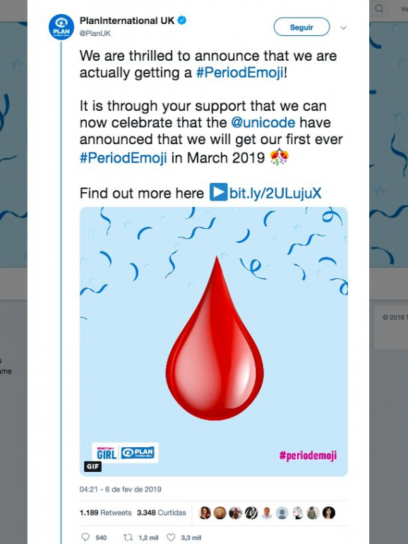 A história do novo emoji gota de sangue que representa a menstruação