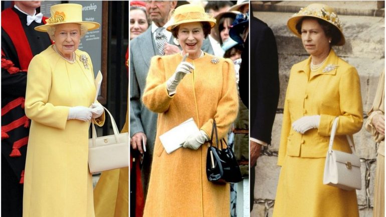O amarelo é uma das cores mais usadas pela rainha