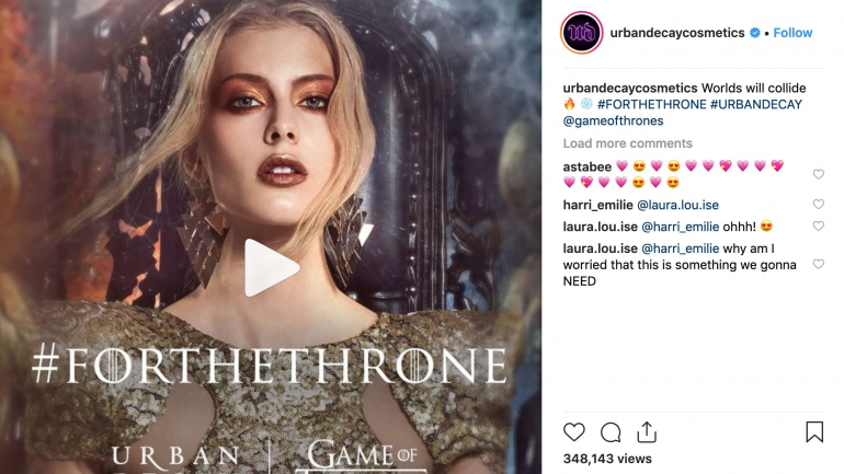 O segundo teaser da marca usa tons quentes para fazer alusão à personagem de Daernerys Targaryen