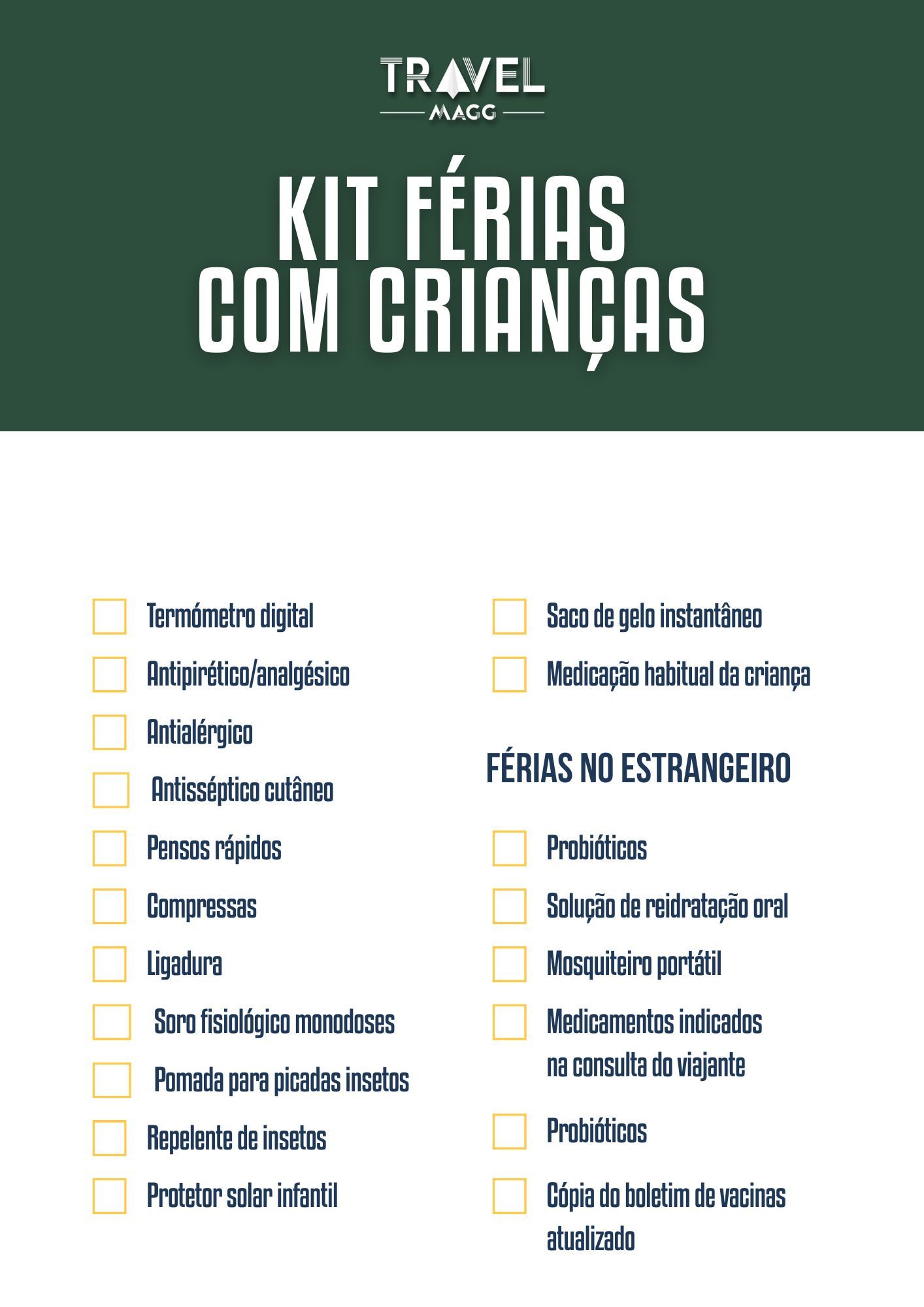 Kit férias com crianças Kit férias com crianças