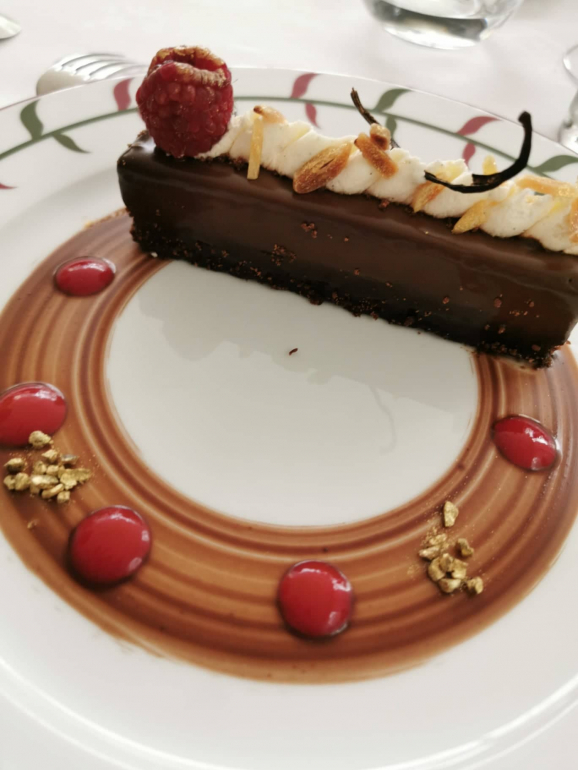 Esta é uma das deliciosas sobremesas servidas na Orangerie