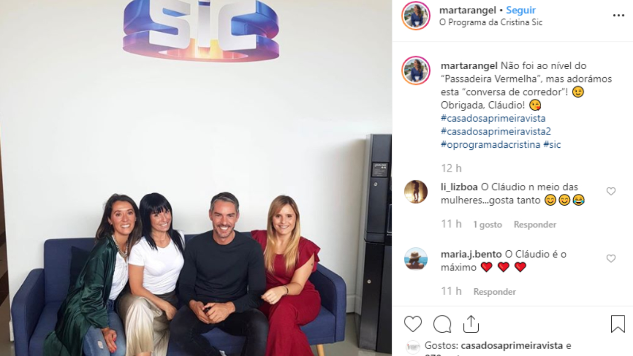 Marta com Ana Raquel, Cláudio Ramos e Inês 