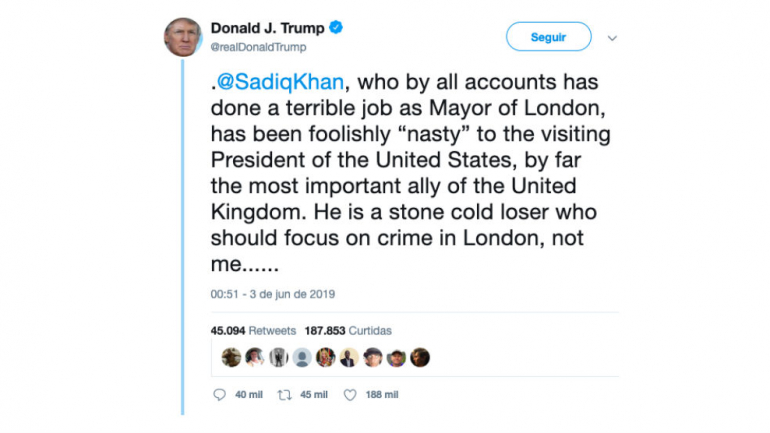 5 momentos embaraçosos e polémicos de Donald Trump em Londres