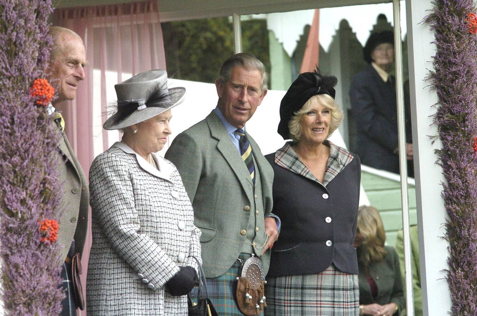 Príncipe Filipe, rainha Isabel II, Carlos e Camilla