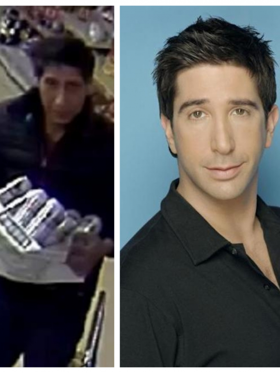 O suspeito procurado pela polícia e David Schwimmer que já publicou um vídeo a imitar o seu sósia