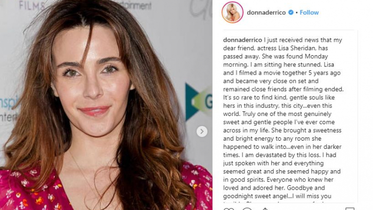 Atriz Lisa Sheridan encontrada morta em casa