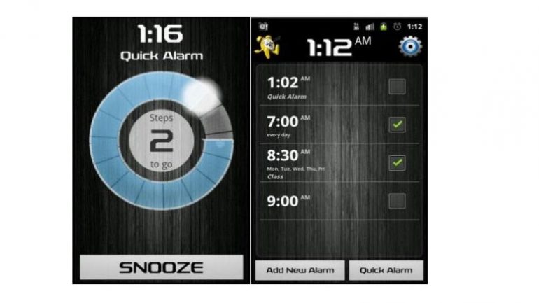 A aplicação Walk Up alarm clock está disponível para IOS e Android