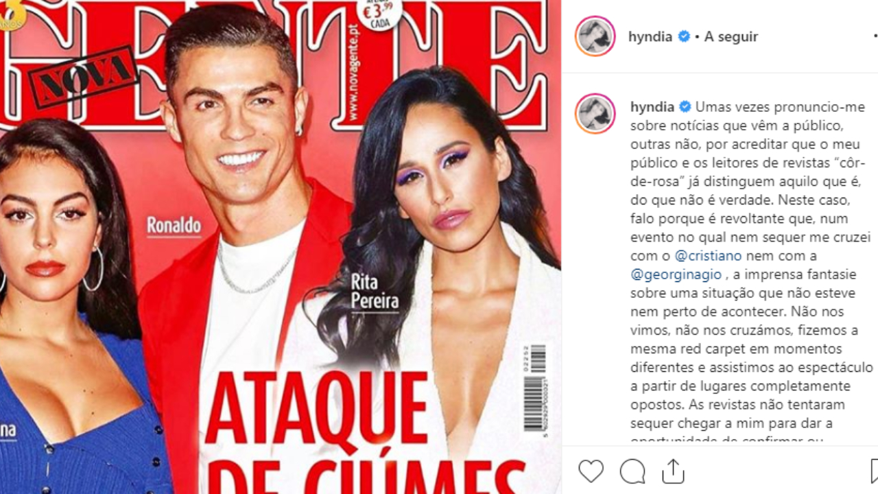 A partilha de Rita Pereira no Instagra 