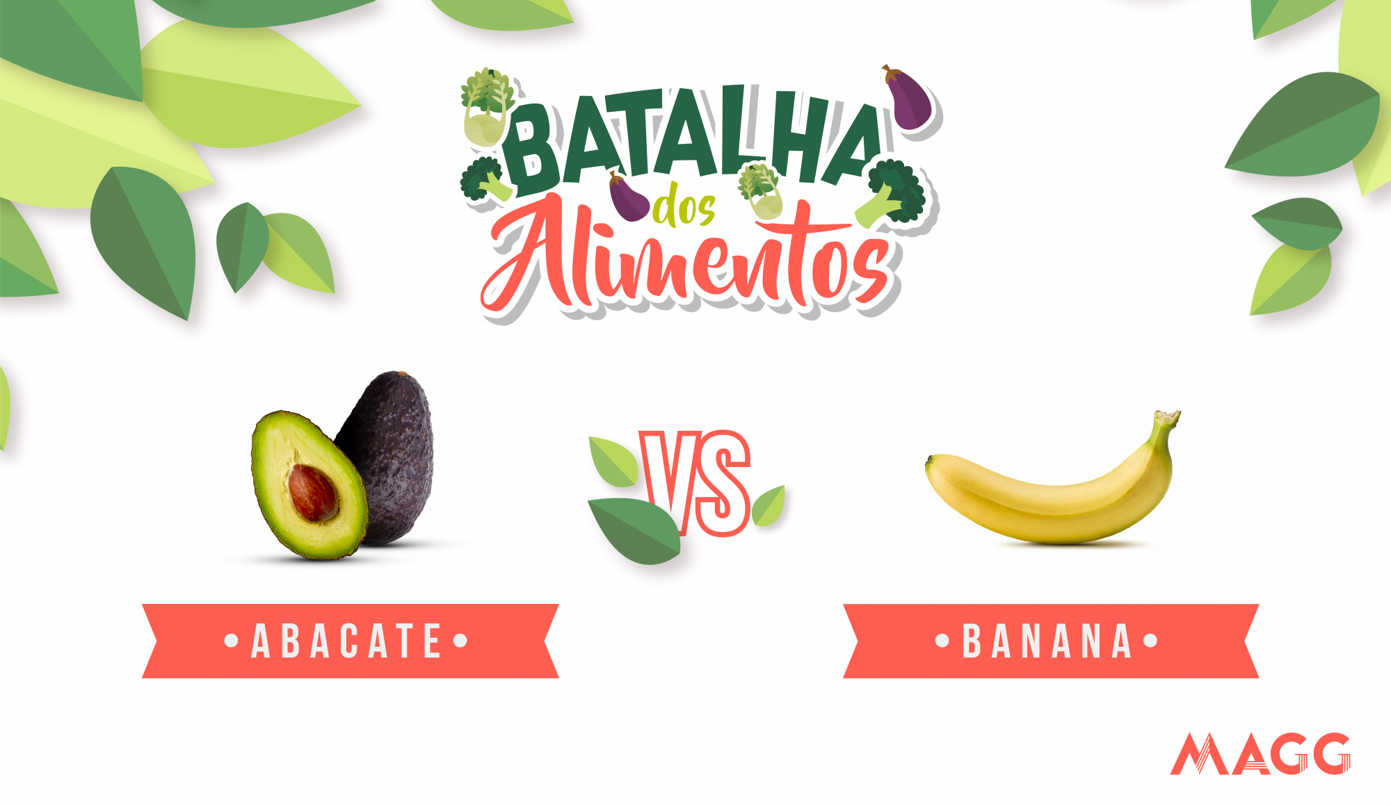 Batalha de alimentos. O abacate é melhor do que a banana?
