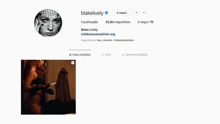 Porque é que Blake Lively apagou todas as fotos do Instagram?