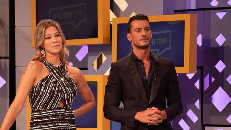 Rúben Rua e Luana Piovani numa das emissões do 'Like Me'