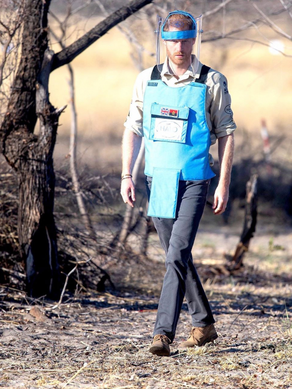 Harry visitou o mesmo campo de desminagem que a mãe já tinha visitado 20 anos antes 