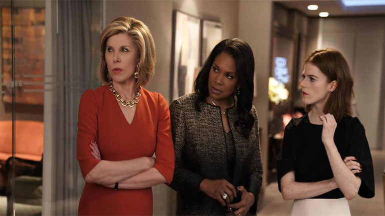 Diane Lockhart, Liz Lawrence e Maia Rindell, protagonistas de 'The Good Fight'