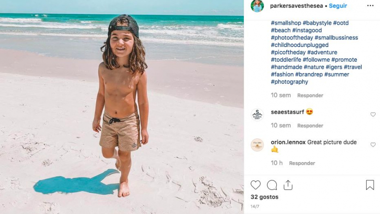 Uma das imagens partilhadas pela mãe de Parker