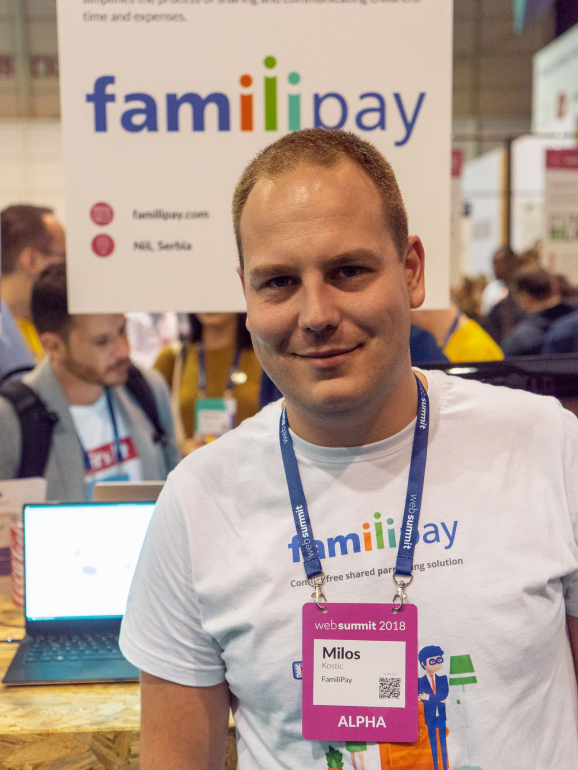 Milos Kostic veio da Sérvia para apresentar a sua ideia no Web Summit