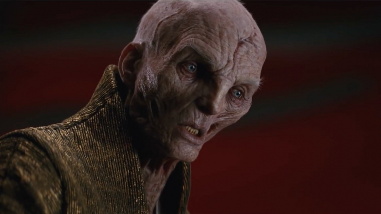 Snoke é o grande vilão dos últimos filmes da saga galáctica 