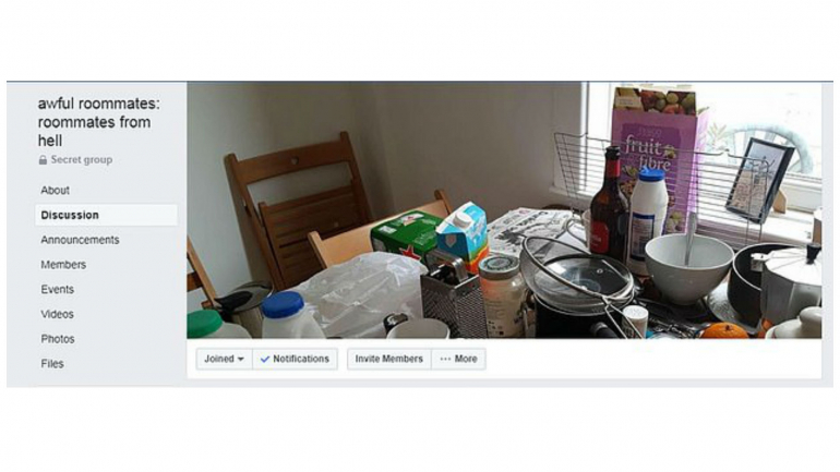 O grupo secreto chama-se 'Awful Roomates: Roomates from Hell'