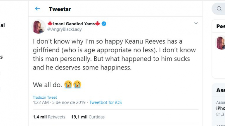 Porque é que a diferença de idades entre Keanu Reeves e a namorada começou uma discussão sobre igualdade de género
