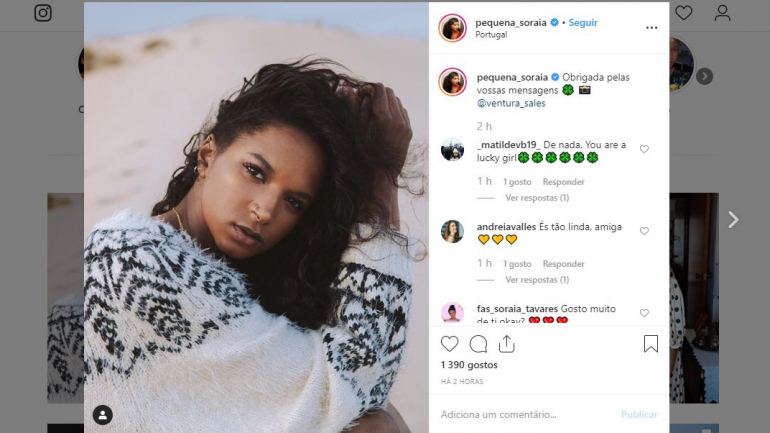 Soraia Tavares agradeceu pelas mensagens de apoio que recebeu depois do acidente 