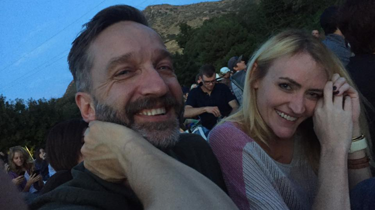 Heather com o namorado, Pete Ashdown