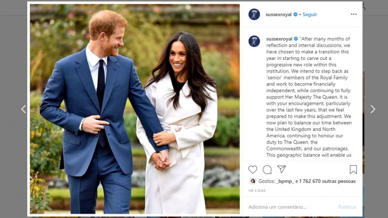 Harry e Meghan afastam-se da família real no Palácio de Kensington e no museu Madame Tussauds