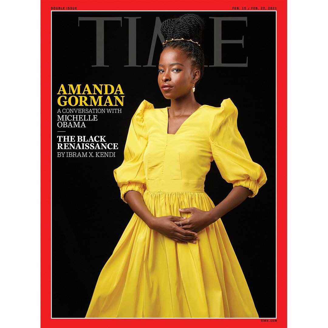 Amanda Gorman, a poetisa da tomada de posse de Joe Biden, é capa da “Time”