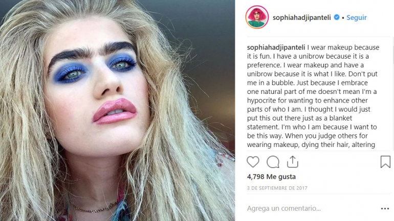Monocelha e maquilhagem extravagante criam onda de ódio contra modelo