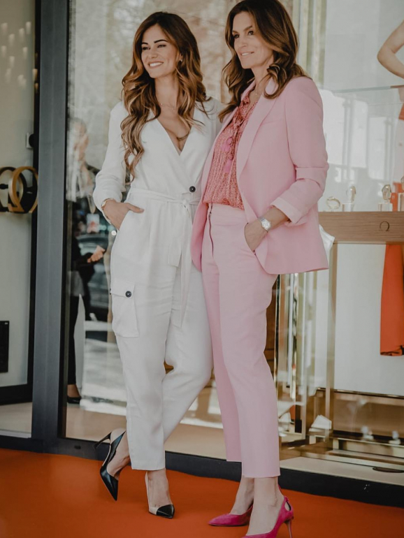 Cláudia Vieira e Cindy Crawford 
