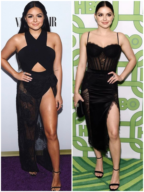 A atriz antes e depois da perda de peso 