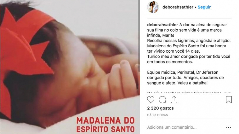 A menina morreu a 6 de janeiro na maternidade Perinatal da Barra da Tijuca, no Rio de Janeiro