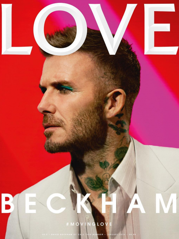A nova capa da revista LOVE com David Beckham em destaque 