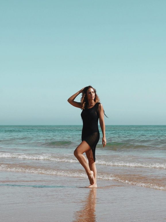 A apresentadora vai todos os anos para a praia da Falésia