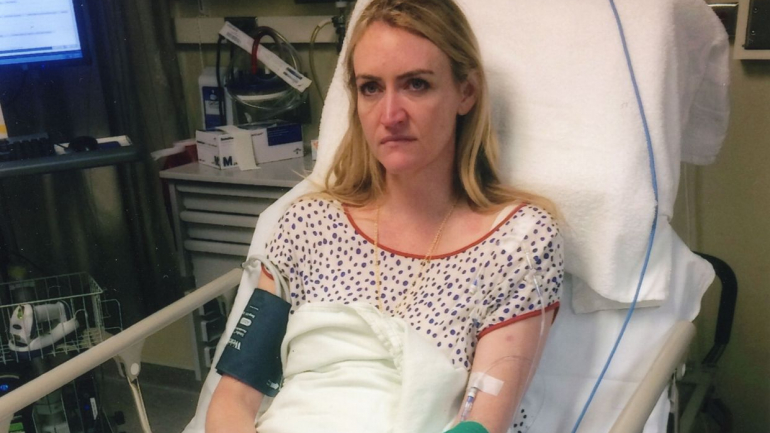 Heather Armstrong durante o tratamento