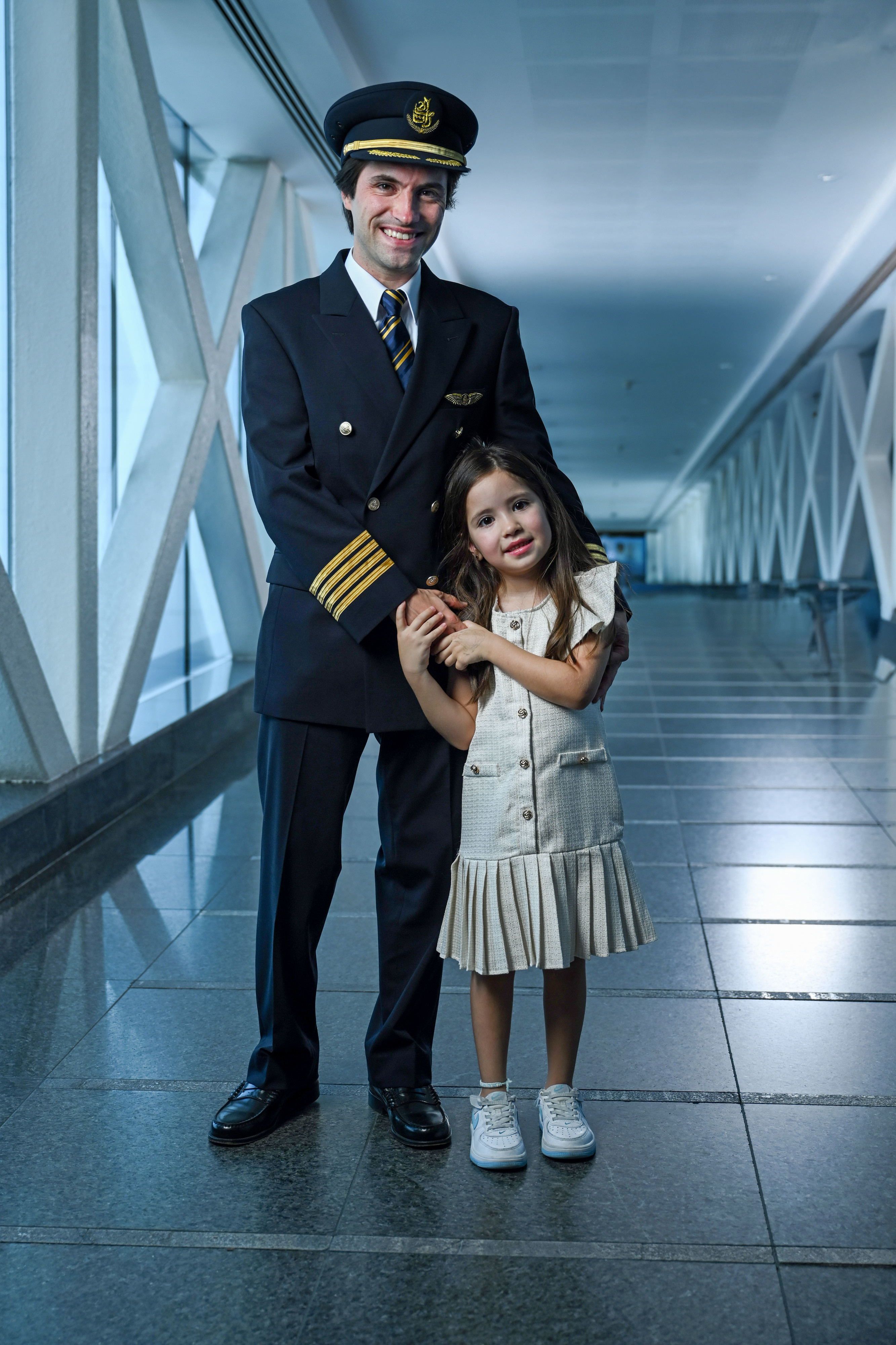 Capitão Nuno Vasco Rodrigues com a filha