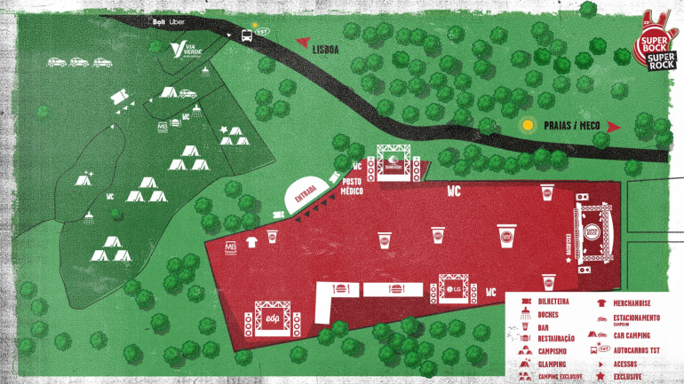 O recinto do Super Bock Super Rock