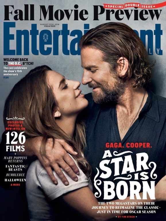 Lady Gaga e Bradley Cooper na capa da revista 'Entertainment Weekly'