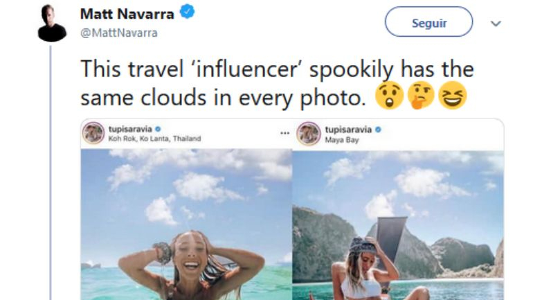 A partilha feita por Matt Navarra na conta de Instagram 