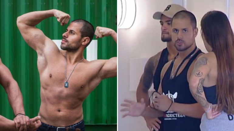David (à esquerda) entrou no programa 'Começar do Zero' com dois amigos. À direita, podemos vê-lo em 'Love on Top'