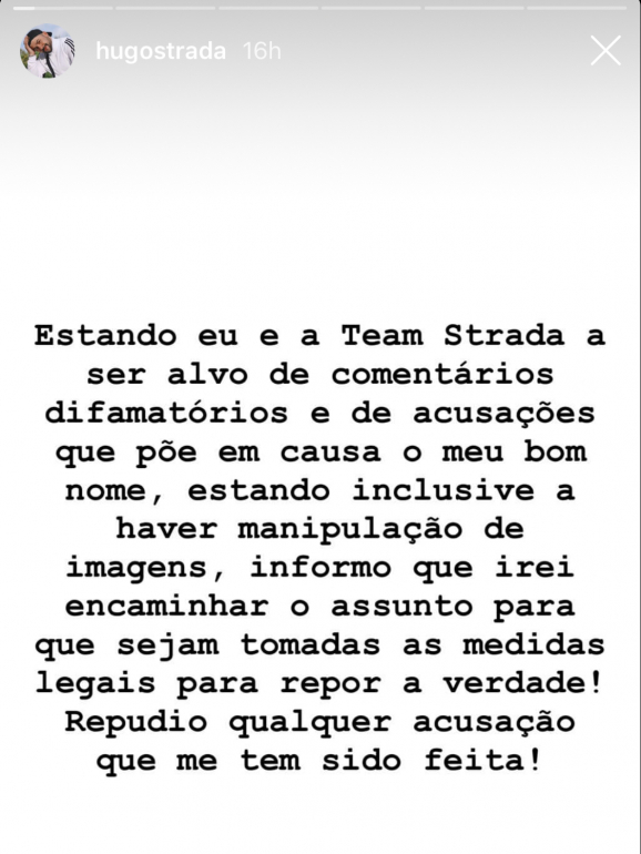 Reação de Hugo Strada às acusações 