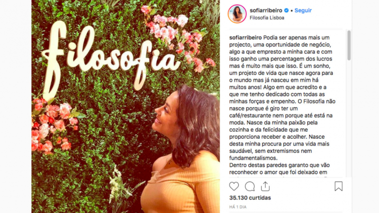 Sofia Ribeiro abre restaurante saudável inspirado na sua alimentação
